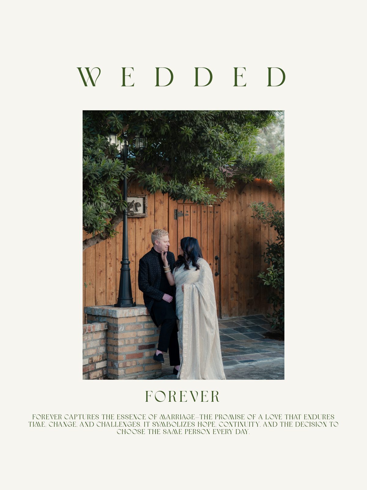 An editorial page titled Wedded, Forever